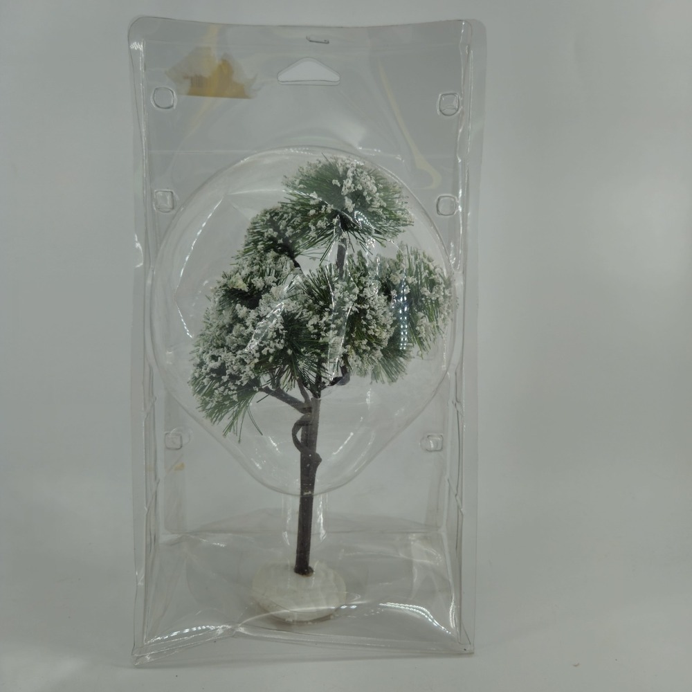 Vintage LEMAX Village Collection Snow brushed tall decorative 9" Tree‎ 1997